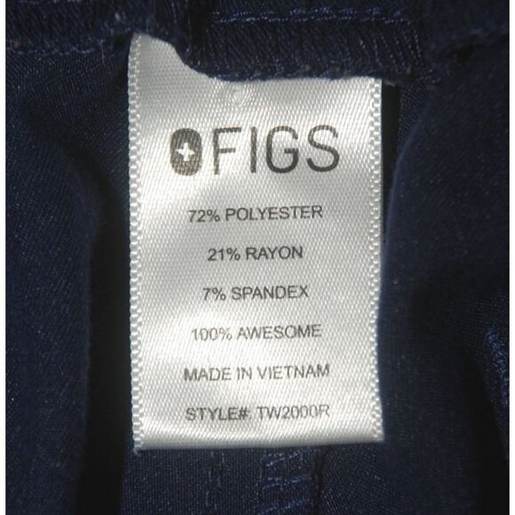 FIGS Ladies Yola Blue Skinny Scrub Pants Size L 11 Pockets Split Ankle Nursing - Picture 11 of 12